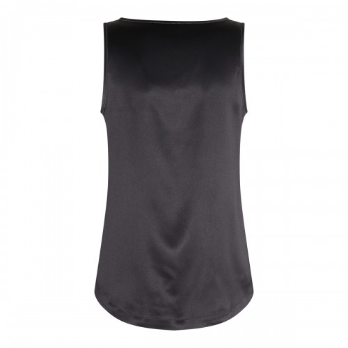 BLACK SILK BLEND TANK TOP