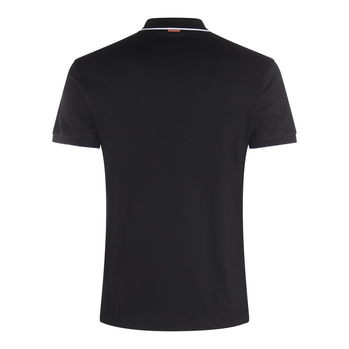BLACK COTTON POLO SHIRT