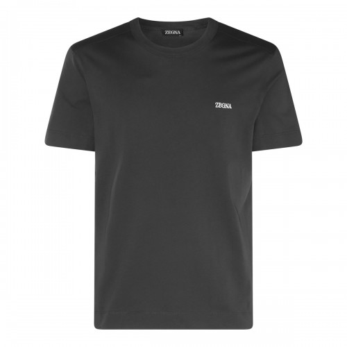 BLACK COTTON T-SHIRT