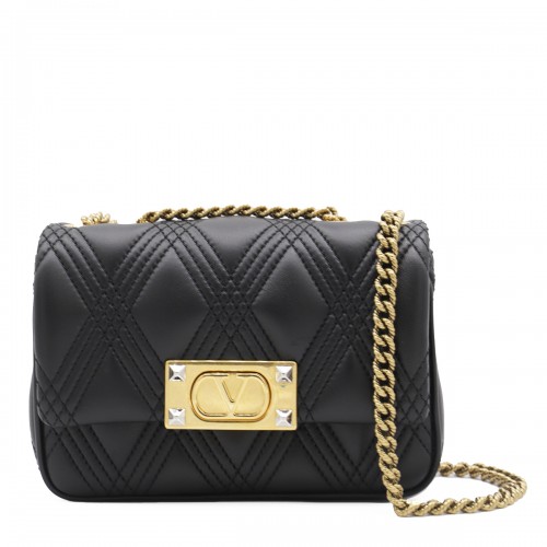 BLACK LEATHER QUILTIE 67...