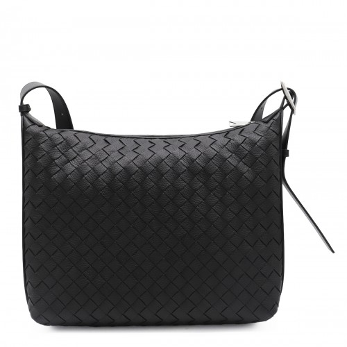 BLACK LEATHER CROSSBODY BAG