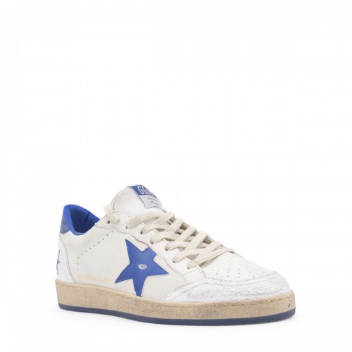 WHITE AND BLUE LEATHER BALLSTAR SNEAKERS