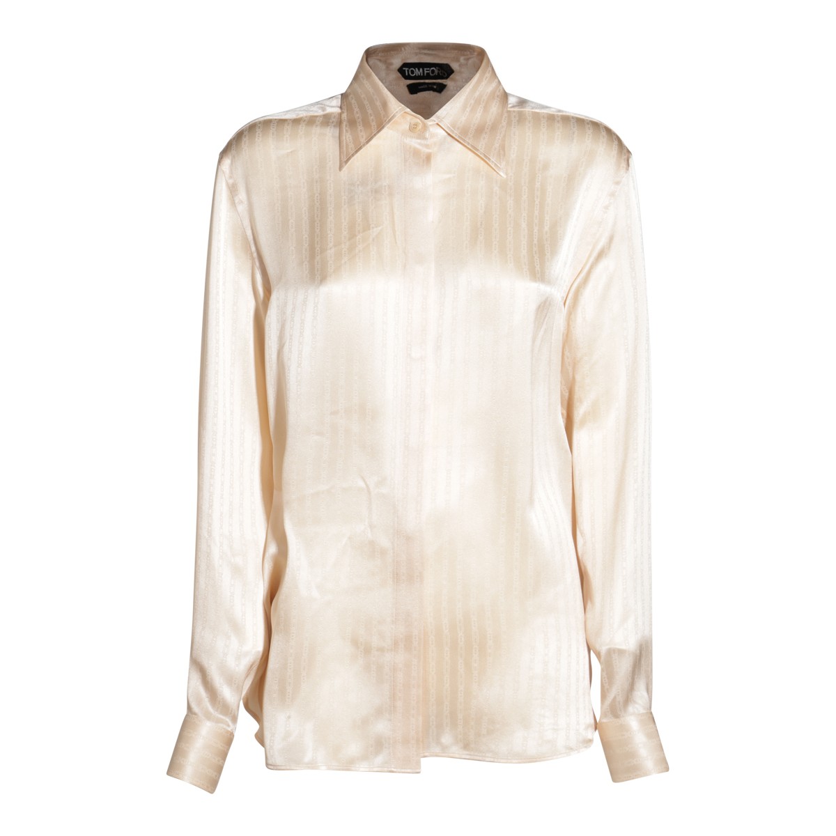 LIGHT BEIGE SILK SHIRT