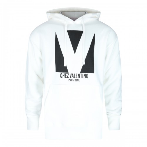 WHITE COTTON SWEATSHIRT