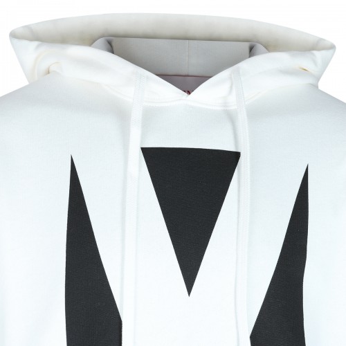 WHITE COTTON SWEATSHIRT