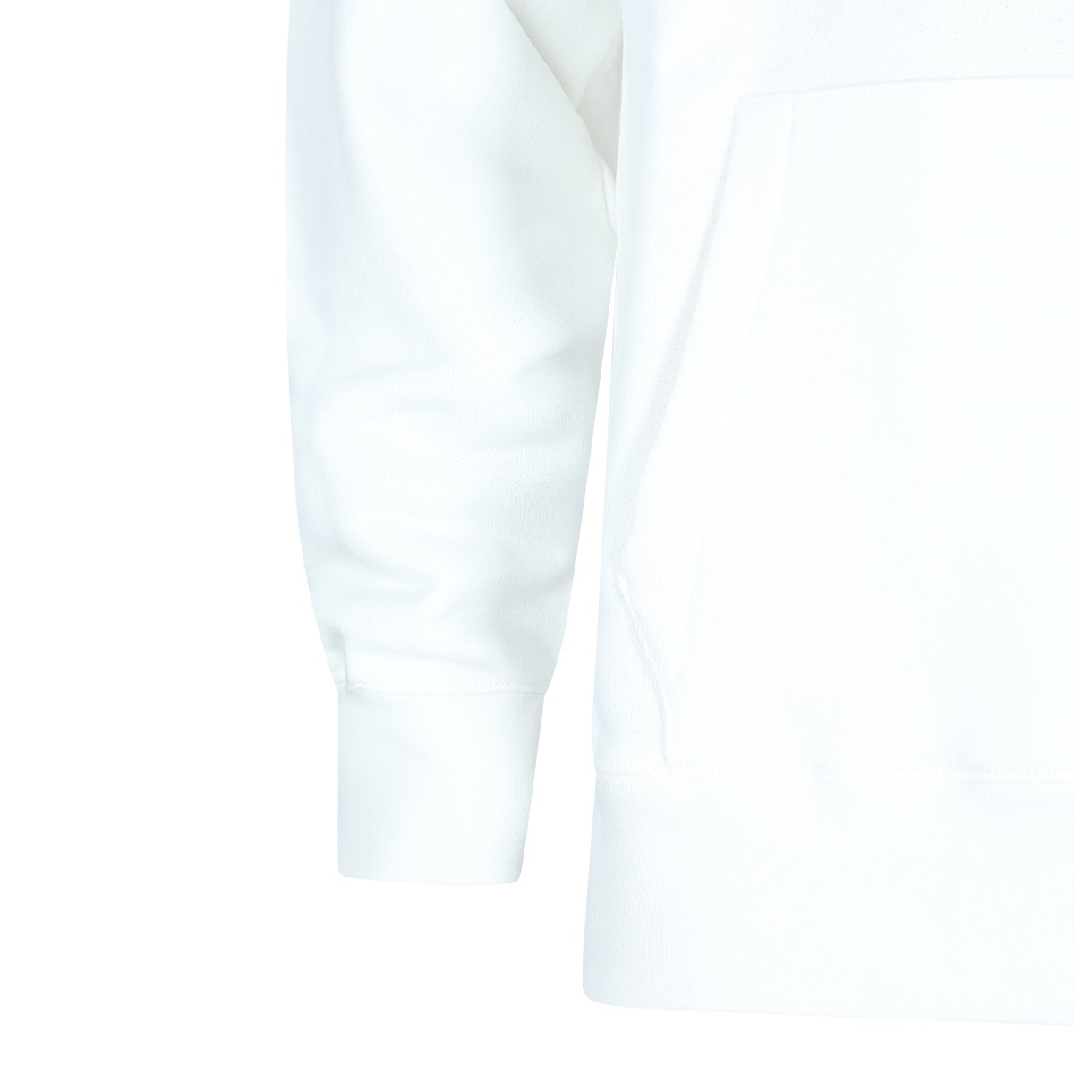 WHITE COTTON SWEATSHIRT