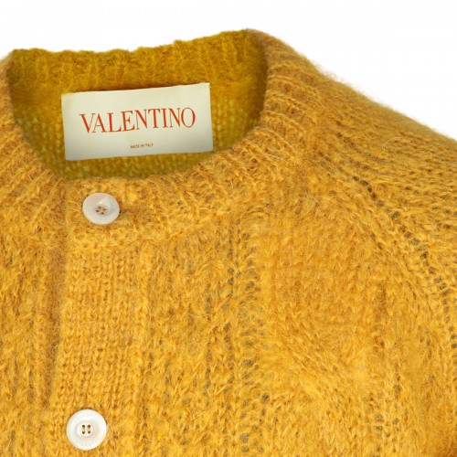 YELLOW WOOL BLEND KNITWEAR