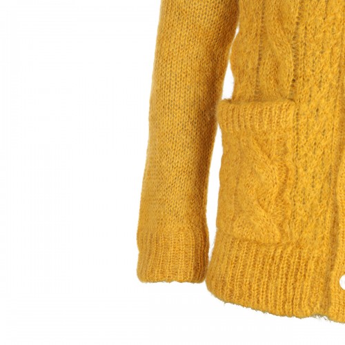 YELLOW WOOL BLEND KNITWEAR