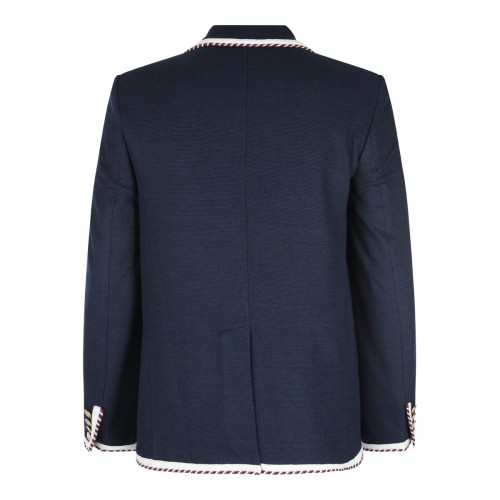 NAVY BLUE COTTON BLAZER 2