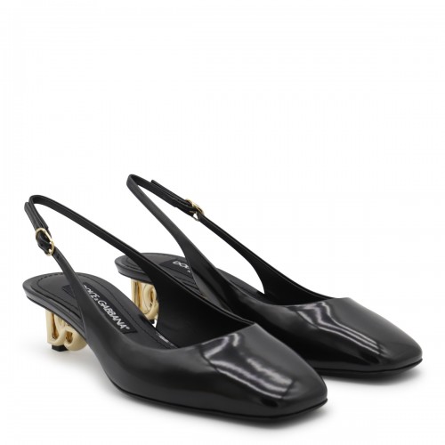 BLACK LEATHER PUMPS 2