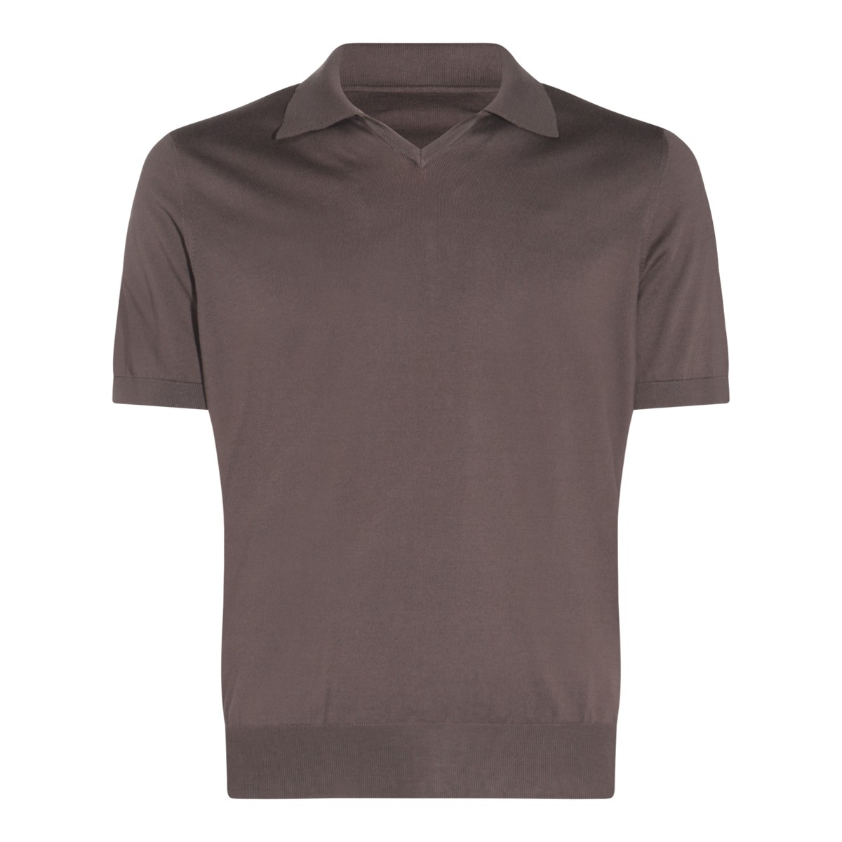 COFFEE BROWN COTTON POLO SHIRT