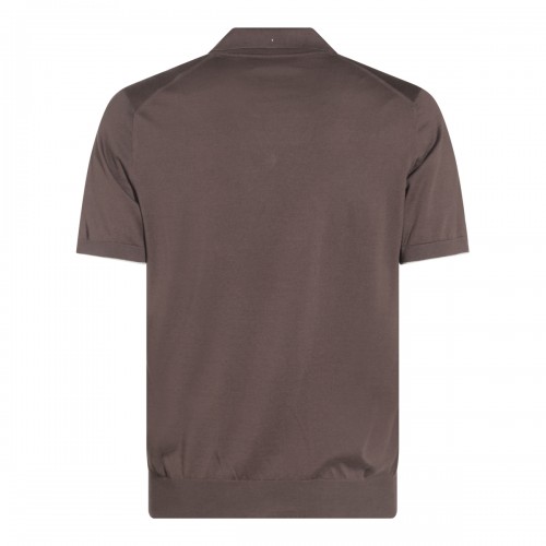 COFFEE BROWN COTTON POLO SHIRT