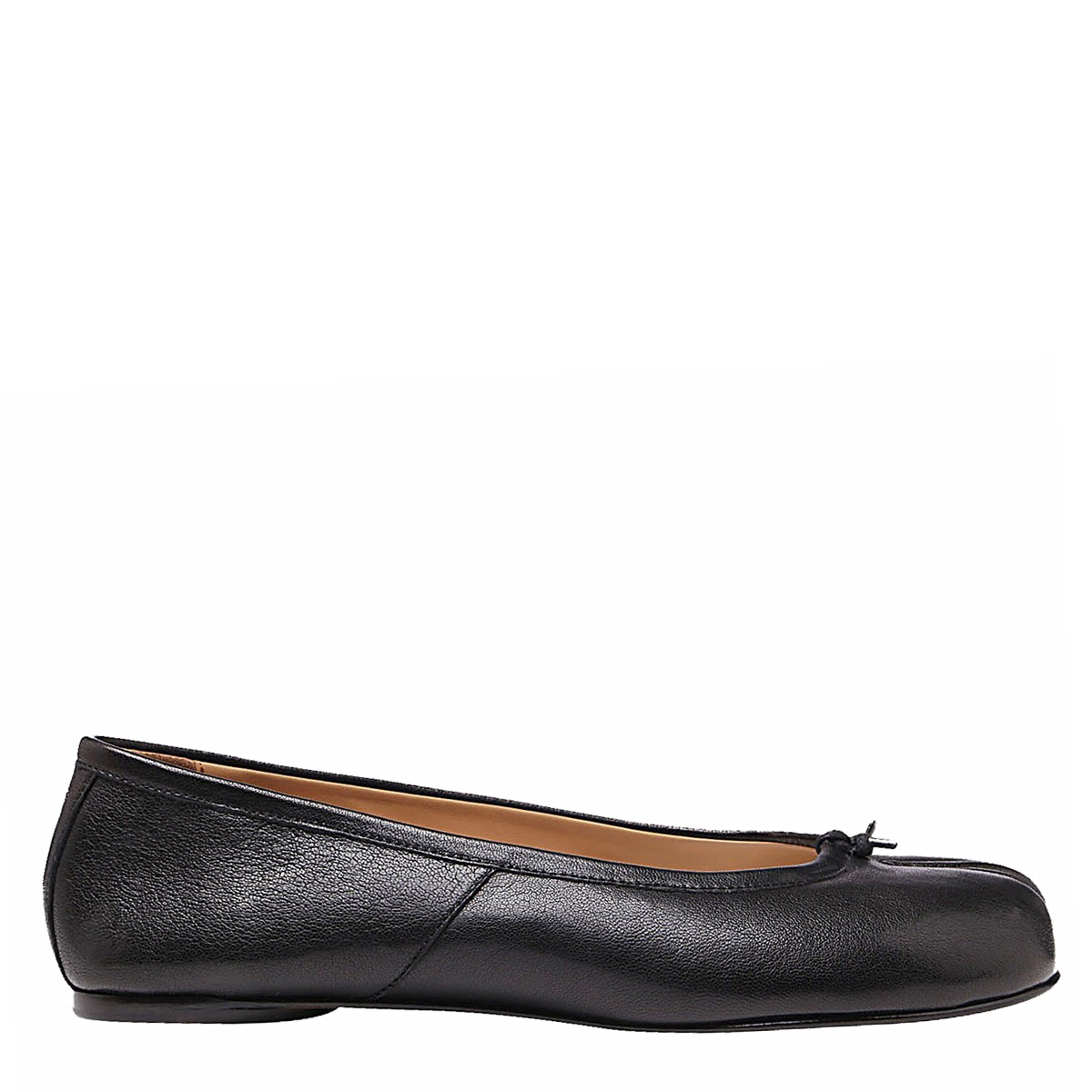 BLACK LEATHER FLATS