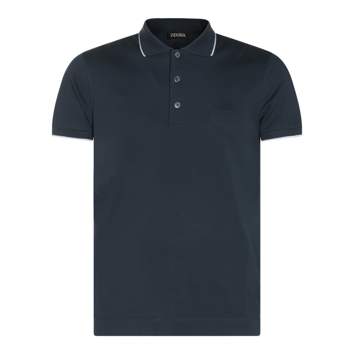 BLUE COTTON POLO SHIRT