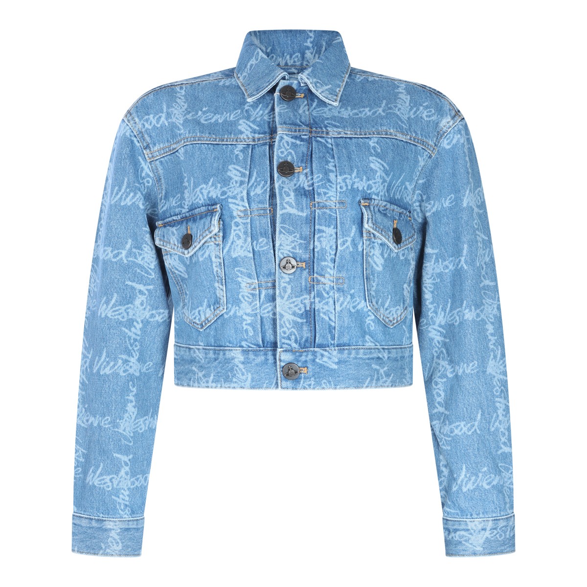 BLUE COTTON CASUAL JACKET