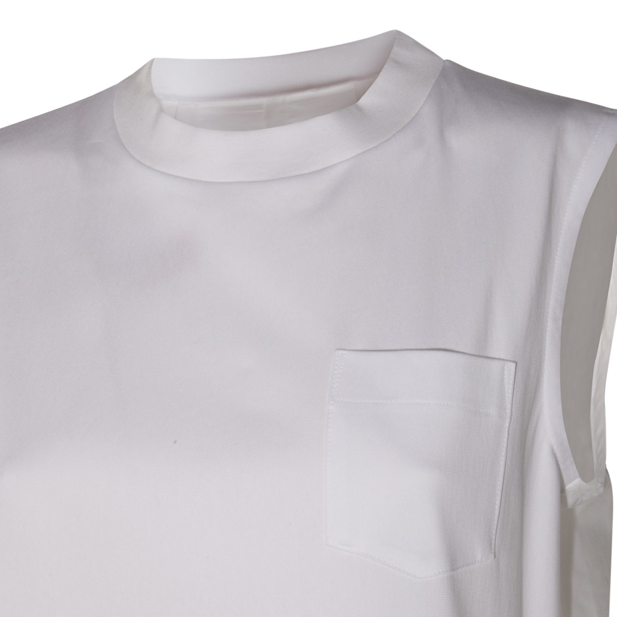 WHITE COTTON MINI DRESS