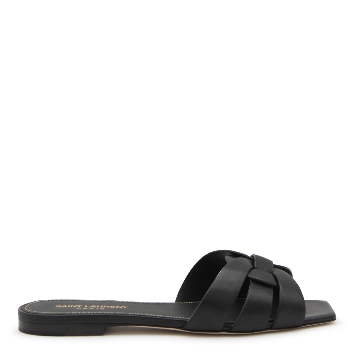 BLACK LEATHER SANDALS