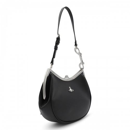 BLACK LEATHER SHOULDER BAG