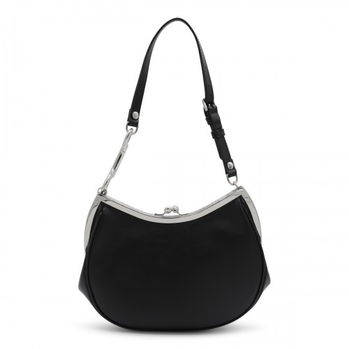 BLACK LEATHER SHOULDER BAG