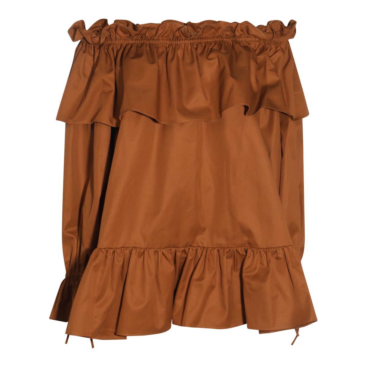 BROWN COTTON DRESS