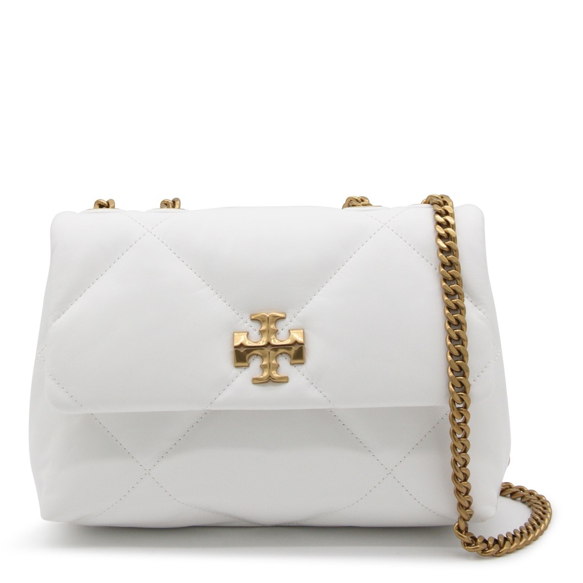 WHITE LEATHER KIRA SHOULDER BAG