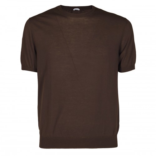 BROWN COTTON T-SHIRT