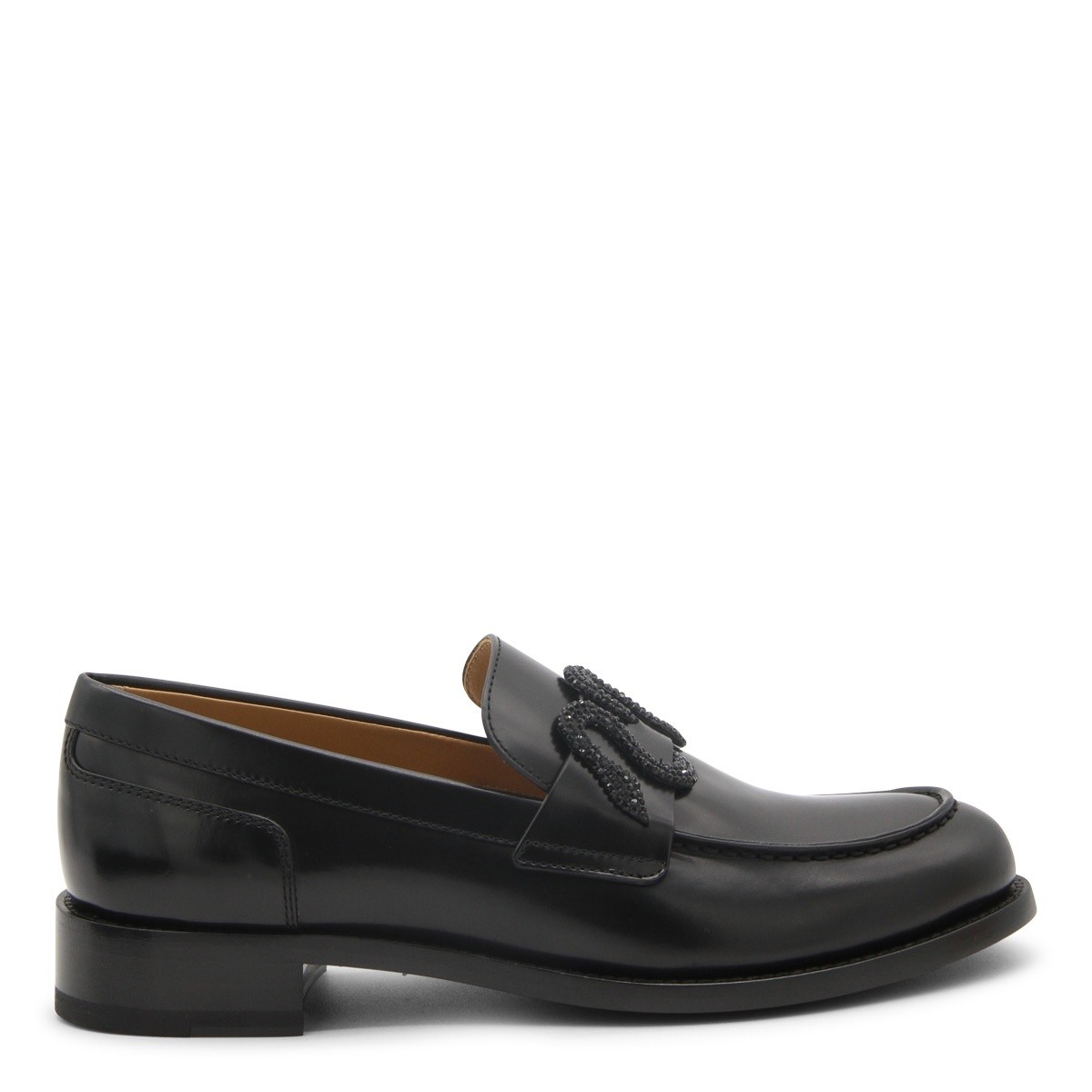 BLACK LEATHER LOAFERS