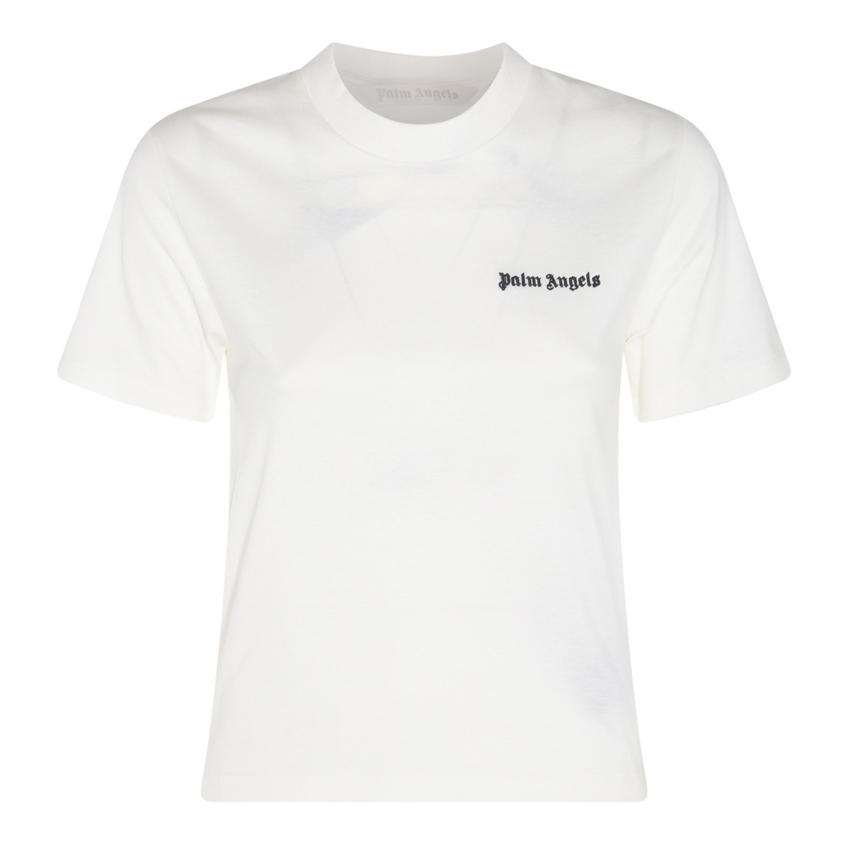 WHITE AND BLACK COTTON T-SHIRT