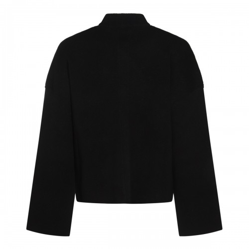 BLACK WOOL KNITWEAR