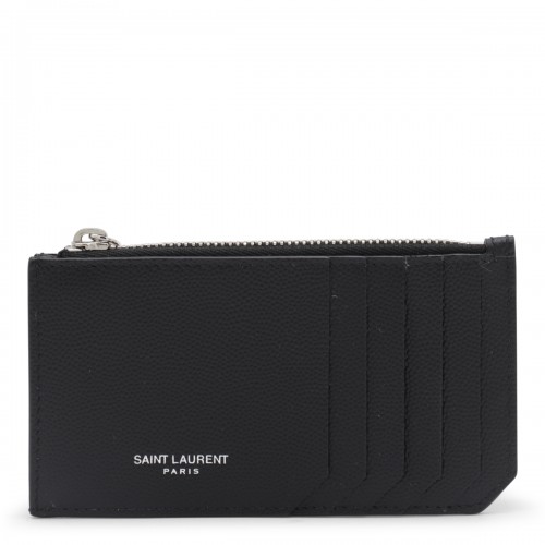 BLACK LEATHER CARD HOLDER