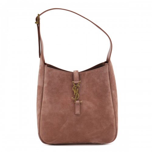 DARK PINK LEATHER SHOULDER BAG