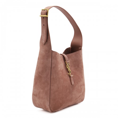 DARK PINK LEATHER SHOULDER BAG