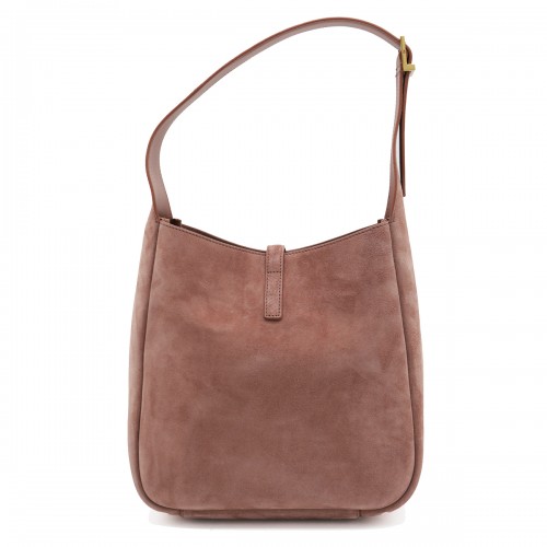 DARK PINK LEATHER SHOULDER BAG