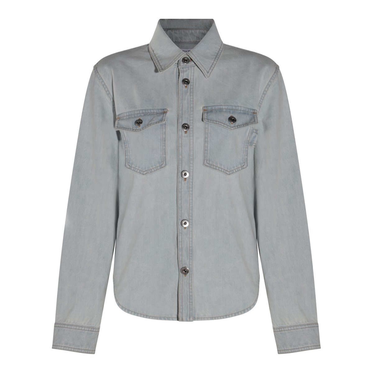 LIGHT BLUE COTTON DENIM SHIRT