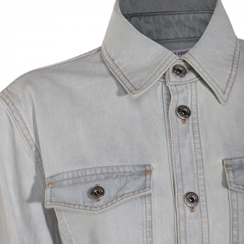 LIGHT BLUE COTTON DENIM SHIRT