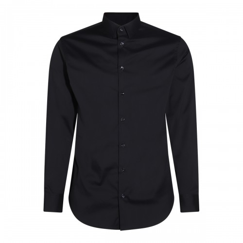 NAVY BLUE COTTON BLEND SHIRT