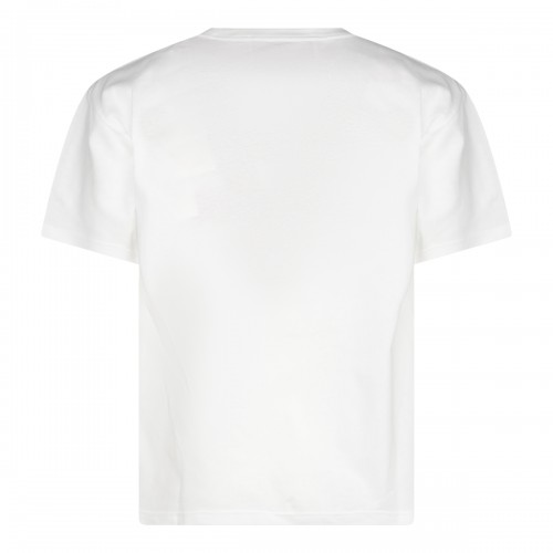 WHITE AND BLACK COTTON T-SHIRT