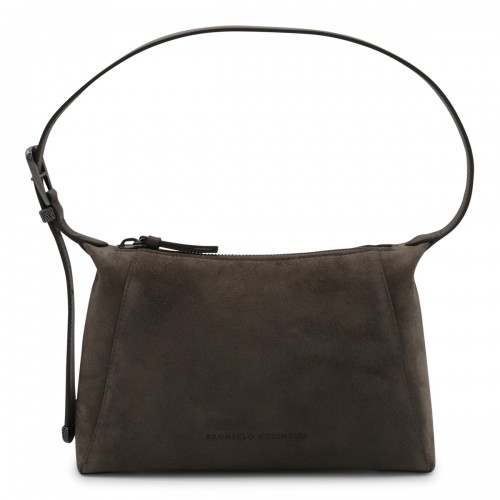 DARK BROWN LEATHER SHOULDER BAG