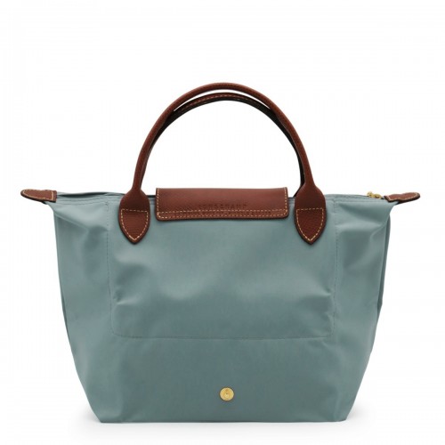 LIGHT BLUE COTTON AND LEATHER LE PLIAGE S TOTES