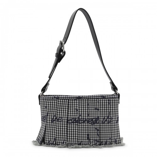 BLACK COTTON SHOULDER BAG