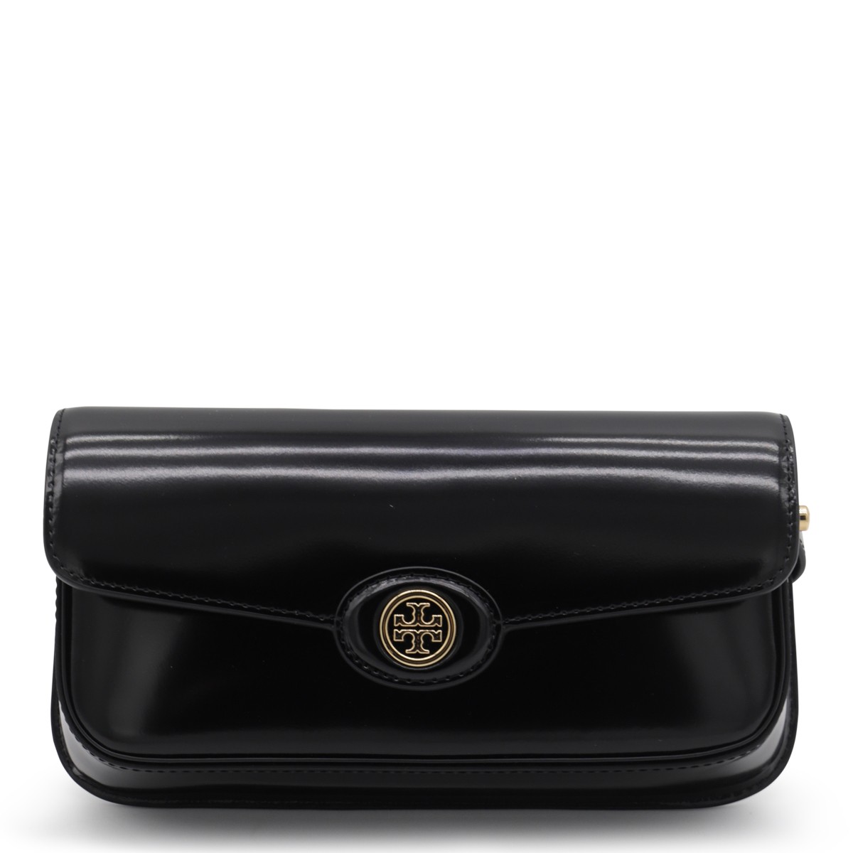 BLACK LEATHER SHOULDER BAG