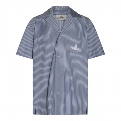 LIGHT BLUE AND WHITE COTTON...