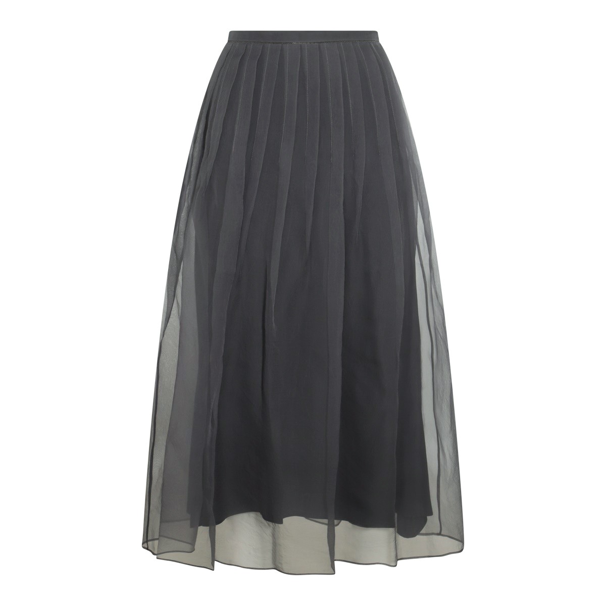 GREY SILK SKIRT