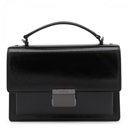 BLACK LEATHER CROSSBODY BAG