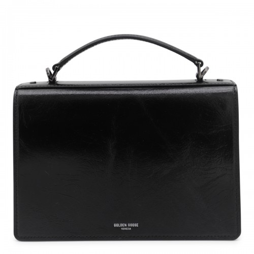 BLACK LEATHER CROSSBODY BAG