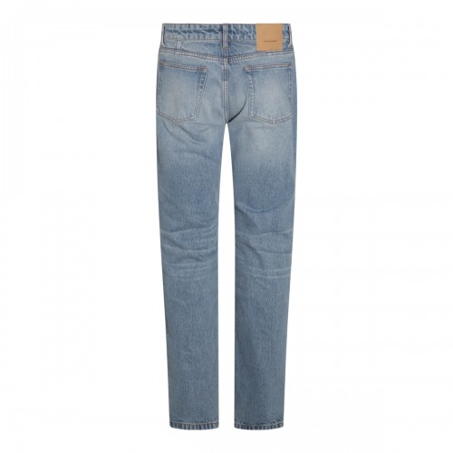 MID BLUE COTTON JEANS 2