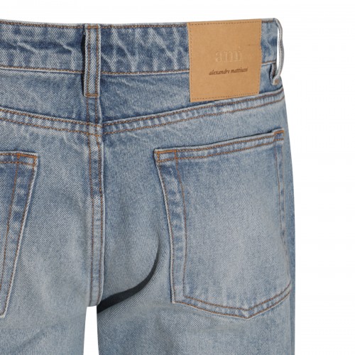 MID BLUE COTTON JEANS