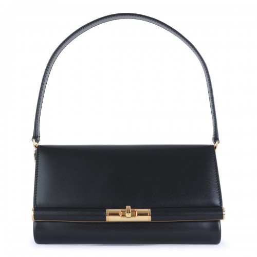 BLACK LEATHER SHOULDER BAG