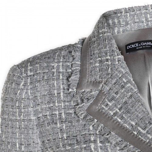 GREY COTTON BLAZER