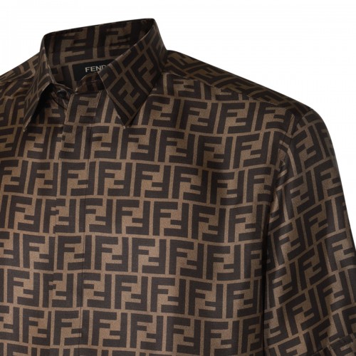 BROWN SILK SHIRT